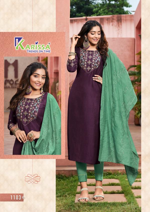 Karissa Akshara Vol 1 Fancy Kurti With Bottom Dupatta Collection